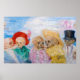 Skelette in Tarnung von James Ensor Poster