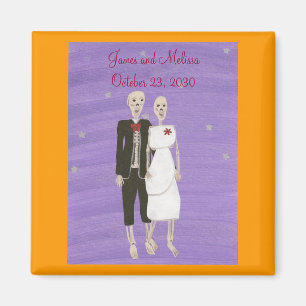 Skelette Save the Date, die Magneten Wedding sind Magnet
