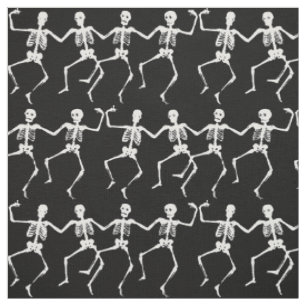 Skelette-Schädeltanzmuster halloween Stoff