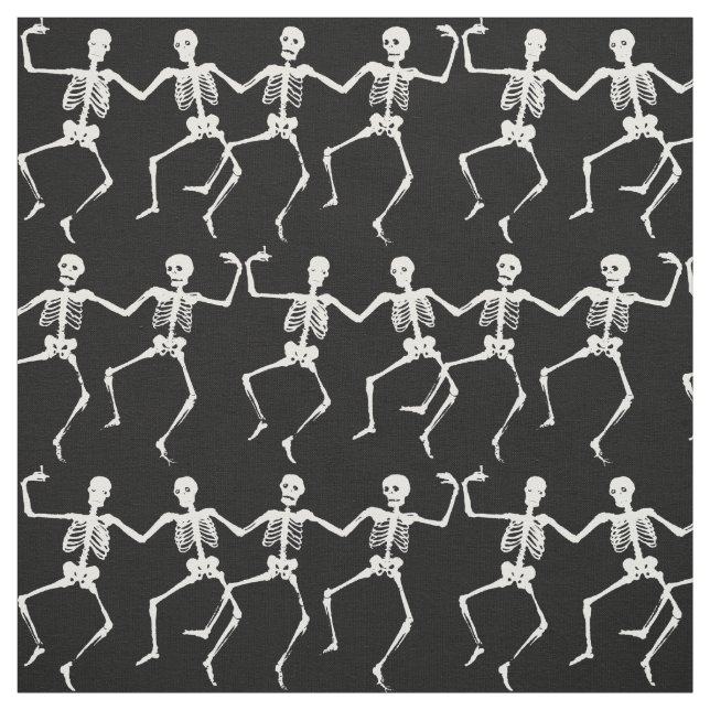 Skelette-Schädeltanzmuster halloween Stoff (Muster)