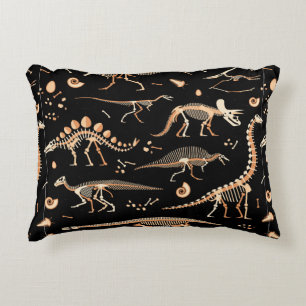Skelette von Dinosauriern und Fossilien Dekokissen