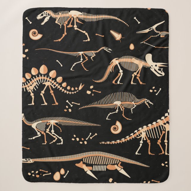 Skelette von Dinosauriern und Fossilien Sherpadecke (Vorderseite)