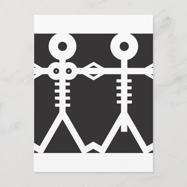 Skeletten Icon-Kunst Postkarte (Vorderseite)