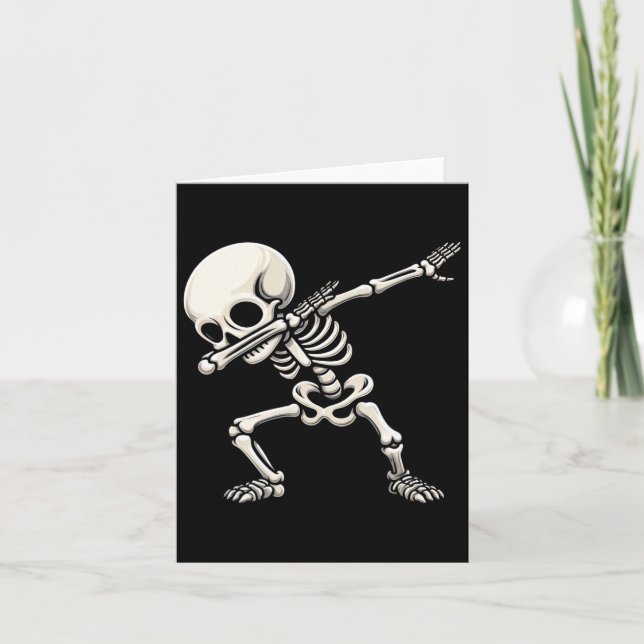 Skeletter Boys Kids Men Funny Halloween Karte (Vorderseite)