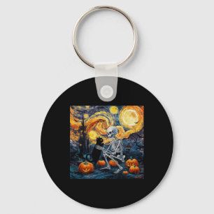 Skeletter Katze Skull Goth Halloween Männer Frauen Schlüsselanhänger