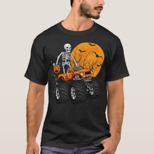 Skeletter Reiten Monster Lkw Halloween Kostüm Ma T-Shirt