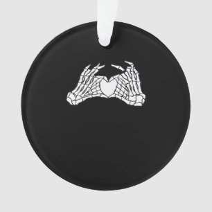 Skelettfächer für Herz - Licht Ornament