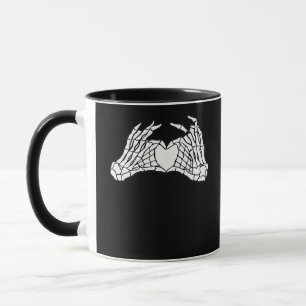 Skelettfächer für Herz - Licht Tasse