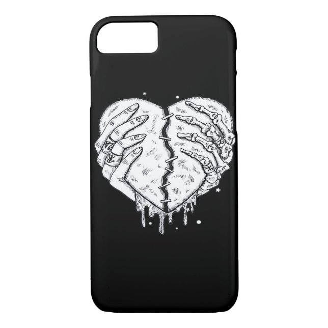 Skelettfächer Herz - Gothic Heart Classic Case-Mate iPhone Hülle (Rückseite)