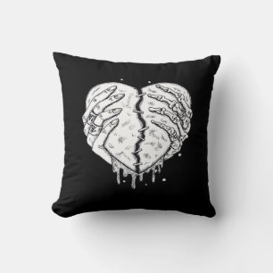 Skelettfächer Herz - Gothic Heart Classic Kissen