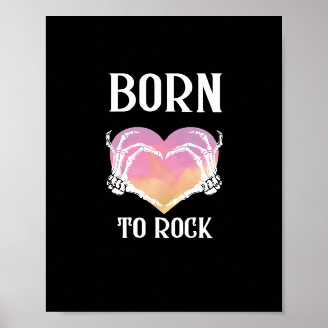 Skelettfächer Herzgrafik für klassische Poster (Vorne)