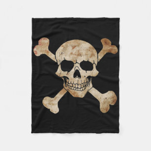 Skelettfahne für Piratenfahnen und Kreuzbeinfahnen Fleecedecke
