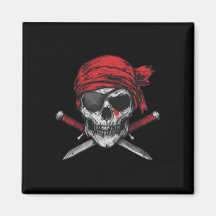Skelettfahne für Piratenfahnen und Kreuzbeinfahnen Magnet