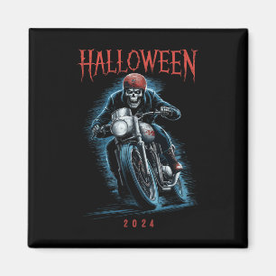 Skelettfahrer zu MotorradHalloween 2024 Magnet