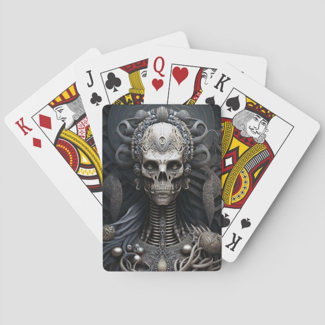 Skelettfanatiker Horror Spielkarten (Rückseite)