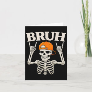 Skelettfelsen an Bruh Halloween für Mens Jungs Kin Karte