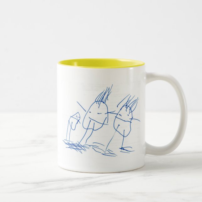 SkelettFeuerkugel Zweifarbige Tasse (Rechts)