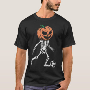 Skelettfußballspieler - Halloween-Sport T-Shirt