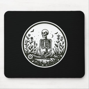 Skelettgärtner Pflanze Halloween Garening 1 Mousepad