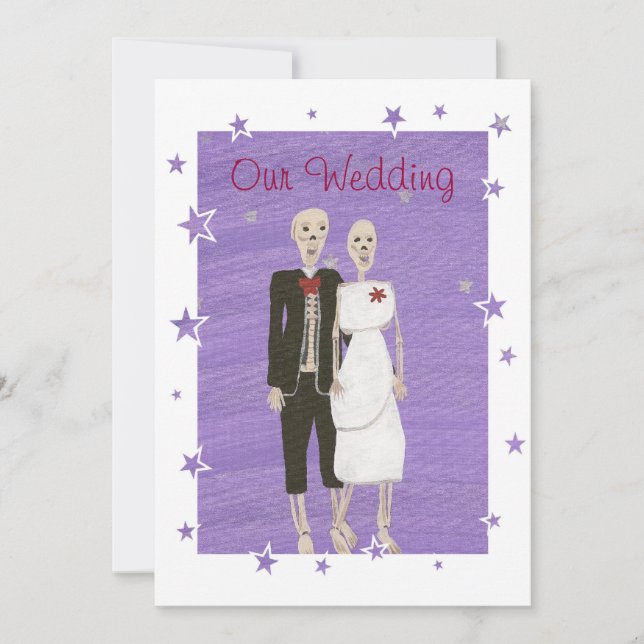 SkelettHalloween-Einladungen, maßgeschneidert Einladung (Vorderseite)