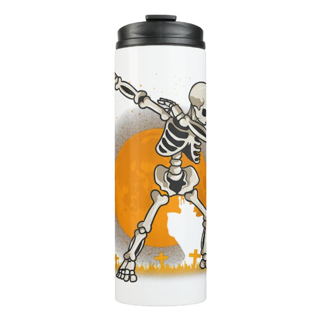 Skeletthalloween Thermosbecher (Vorderseite)