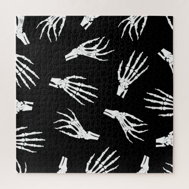 Skeletthand: Halloweenknochenmuster. (Vertikal)