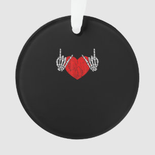 Skeletthand Herz und Rolle, ValentinenkHalloween Ornament