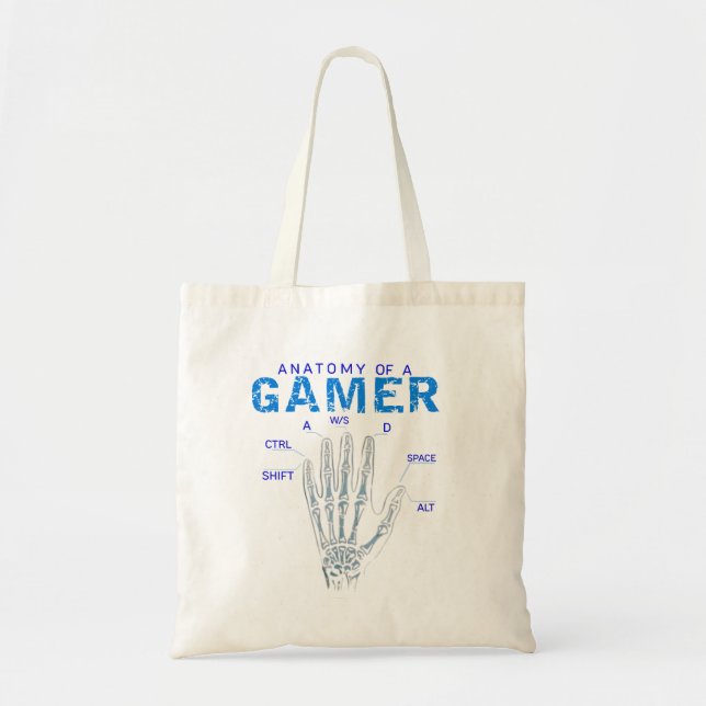 Skeletthandanatomie für Gamer - Tastatur Tragetasche (Vorne)