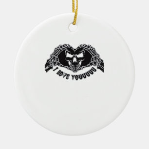 Skeletthandschuh, Halloween-Design für Backgro Keramik Ornament
