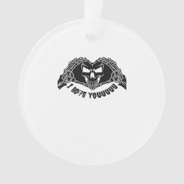 Skeletthandschuh, Halloween-Design für Backgro Ornament (Vorderseite)