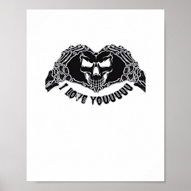 Skeletthandschuh, Halloween-Design für Backgro Poster (Vorne)