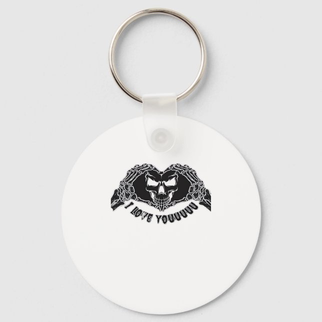 Skeletthandschuh, Halloween-Design für Backgro Schlüsselanhänger (Vorderseite)