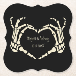 Skeletthandschuhe Gestaltungsart für Herz Untersetzer