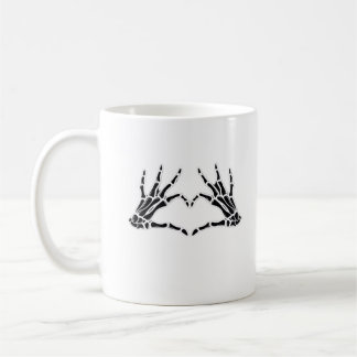 Skeletthandschuhe in Herzform - Einzigartige Kunst Kaffeetasse