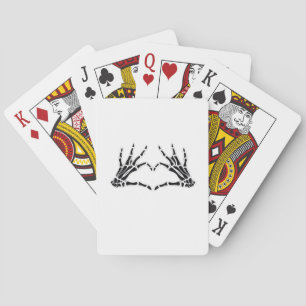 Skeletthandschuhe in Herzform - Einzigartige Kunst Spielkarten