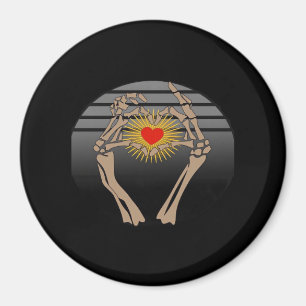 Skeletthandschuhe machen ein Herz Classic Magnet