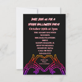 Skelettherz Halloween-Party Einladung