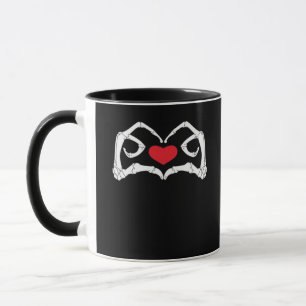 Skelettherz und Hände Funny Tasse