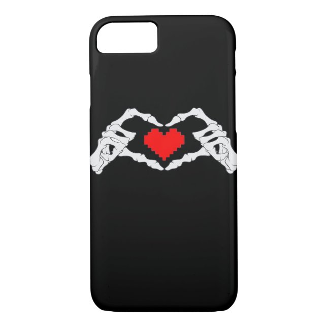 Skelettherz und -handgewähr Case-Mate iPhone hülle (Rückseite)