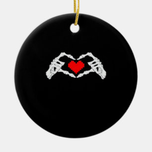 Skelettherz und -handgewähr keramik ornament