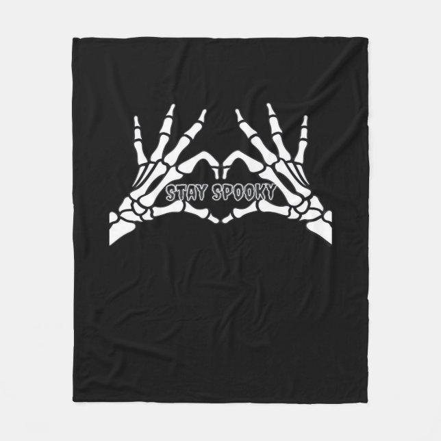 Skelettherz und Handschuhe Klassisches Design Fleecedecke (Vorderseite)