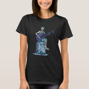 Skeletthupf, der auf seiner Gitarre den Acoustic R T-Shirt