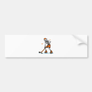 Skeletti Eishockey Halloween Boys Funny Halloween Autoaufkleber