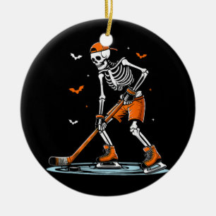 Skeletti Eishockey Halloween Boys Funny Halloween Keramik Ornament
