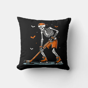 Skeletti Eishockey Halloween Boys Funny Halloween Kissen