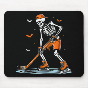 Skeletti Eishockey Halloween Boys Funny Halloween Mousepad
