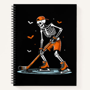 Skeletti Eishockey Halloween Boys Funny Halloween Notizbuch