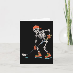Skeletti Eishockey Halloween Kostüm Männer Jungen Karte