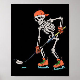 Skeletti Eishockey Halloween Kostüm Männer Jungen  Poster