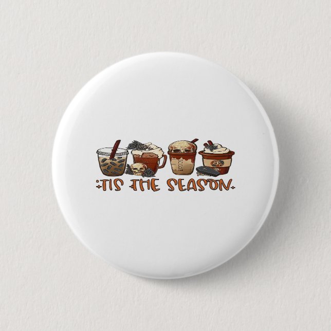 Skelettkaffee Kaffee Kaffee Lover Button (Vorderseite)